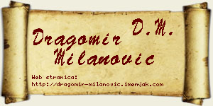 Dragomir Milanović vizit kartica